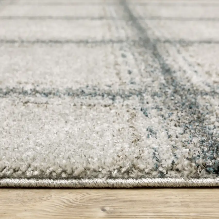 Gray Geometric Power Loom Area Rug Photo 5