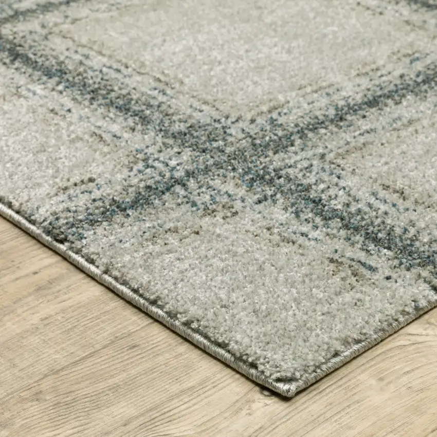 Gray Geometric Power Loom Area Rug Photo 4