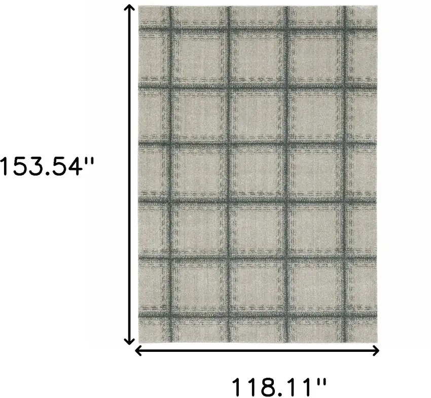 Gray Geometric Power Loom Area Rug Photo 3