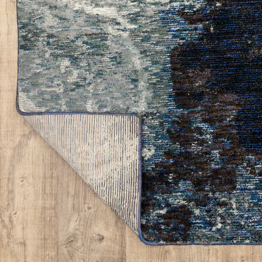 Gray Abstract Power Loom Area Rug Photo 8
