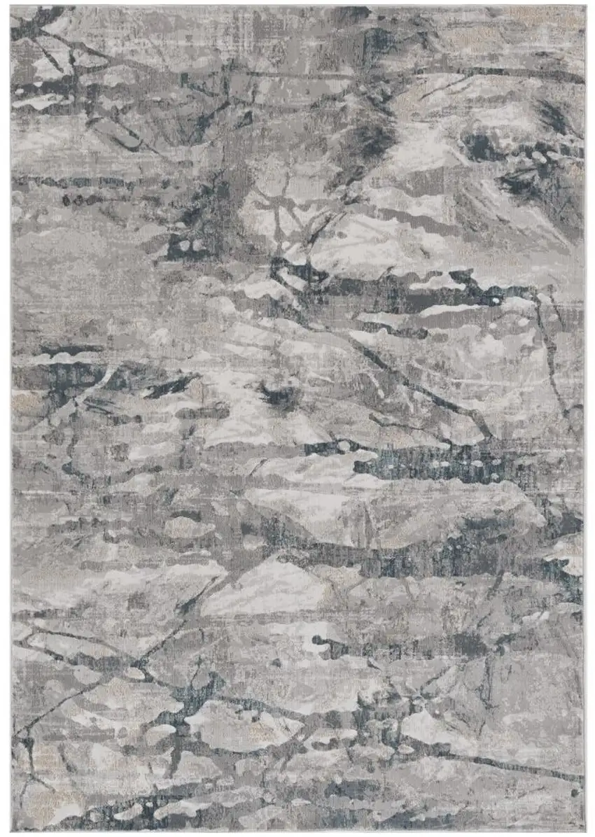 Gray Abstract Area Rug Photo 2