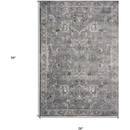 Grey Vintage Area Rug Photo 3