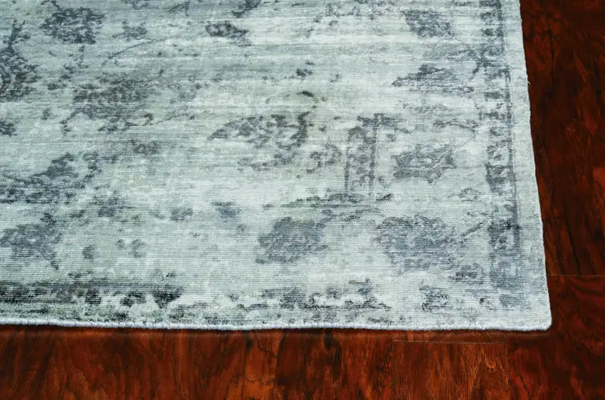 Grey Viscose Rug Photo 1