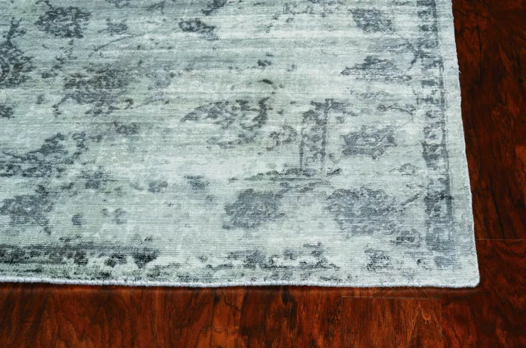 Grey Viscose Rug Photo 1