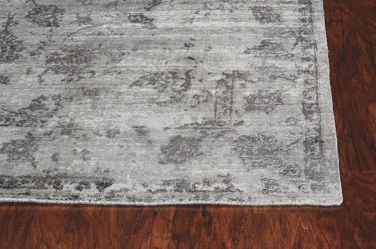 Grey Viscose Rug Photo 5