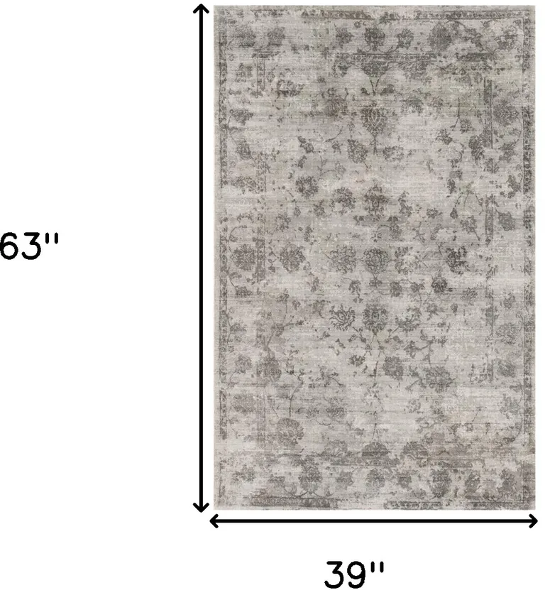Grey Viscose Rug Photo 4