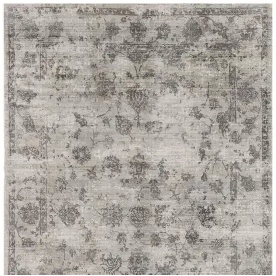 Gray Floral Medallion Hand Loomed Area Rug Photo 6