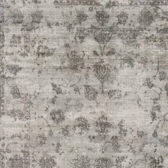 Gray Floral Medallion Hand Loomed Area Rug Photo 5