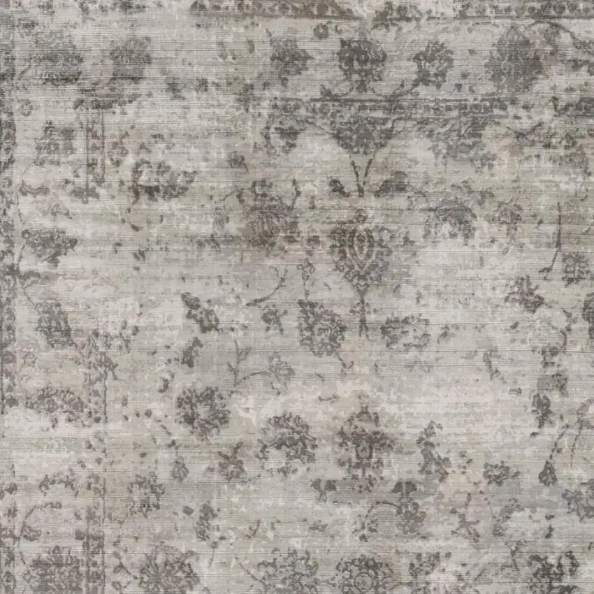 Gray Floral Medallion Hand Loomed Area Rug Photo 5