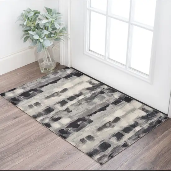 Grey Watercolor Palette Area Rug Photo 1