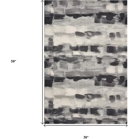 Gray Abstract Area Rug Photo 3