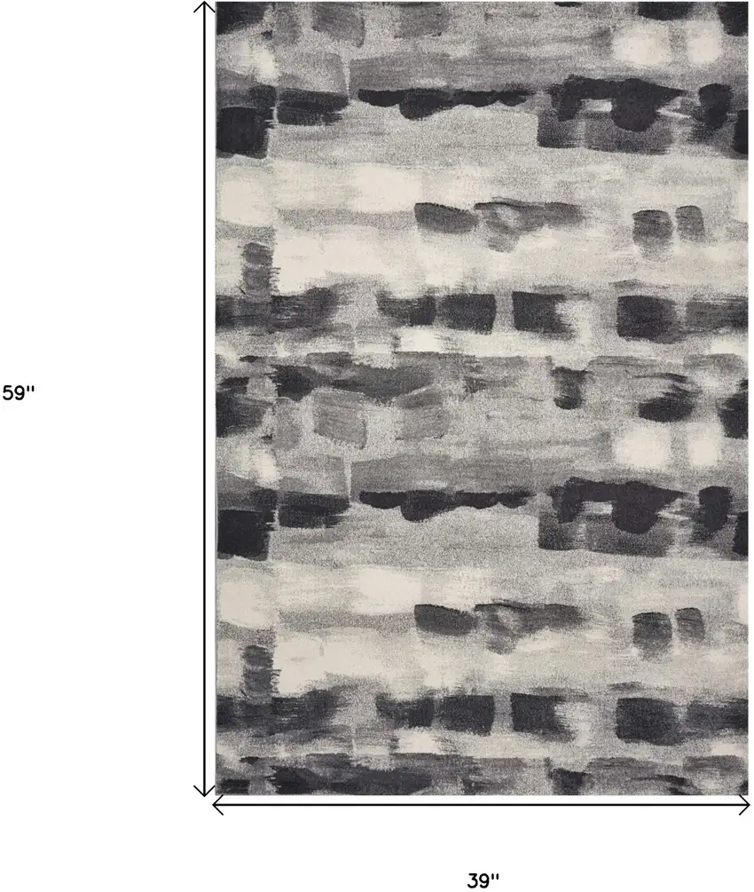 Gray Abstract Area Rug Photo 3