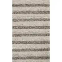 Photo of Grey White Hand Woven Knobby Stripes Indoor Area Rug