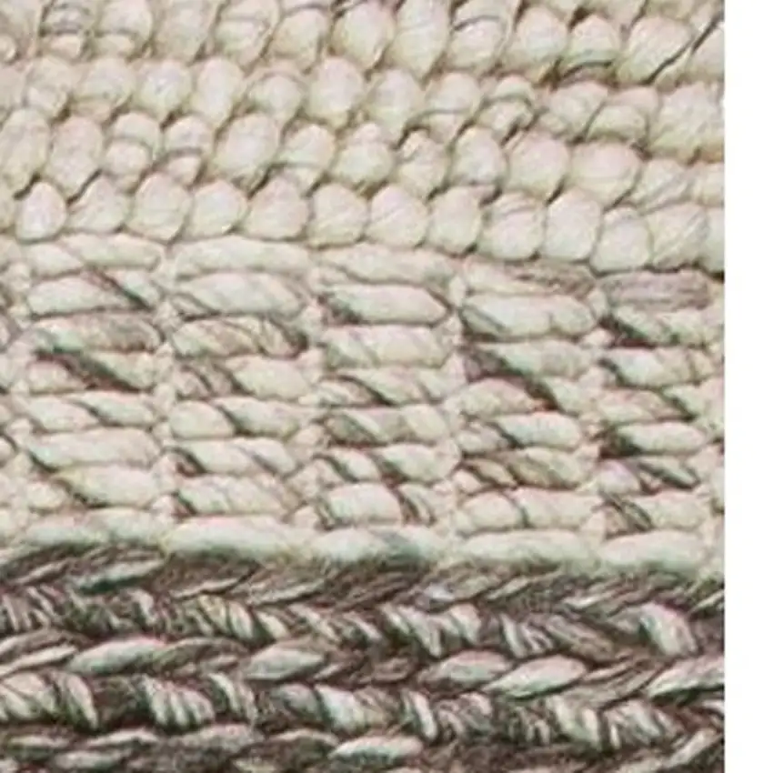 Grey White Hand Woven Knobby Stripes Indoor Area Rug Photo 5