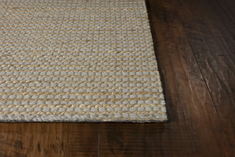 Grey Wool or Jute Rug Photo 3