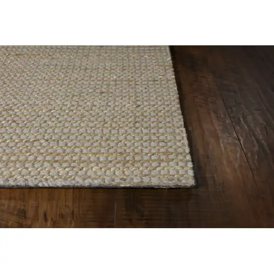 Grey Wool or Jute Rug Photo 3