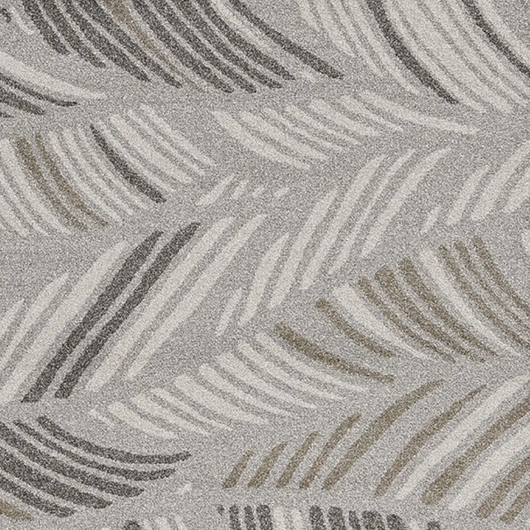 Grey and Beige Waves Accent Rug Photo 3