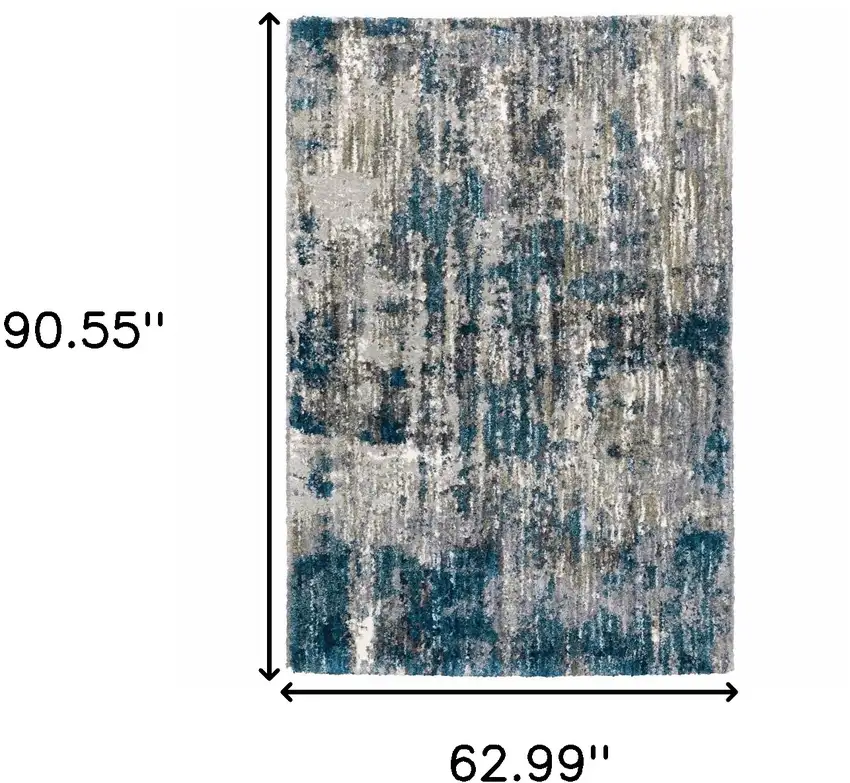 Grey and Blue Grey Skies Area Rug Photo 6
