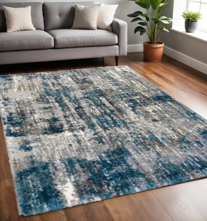Grey And Blue Grey Skies Area Rug Photo 1