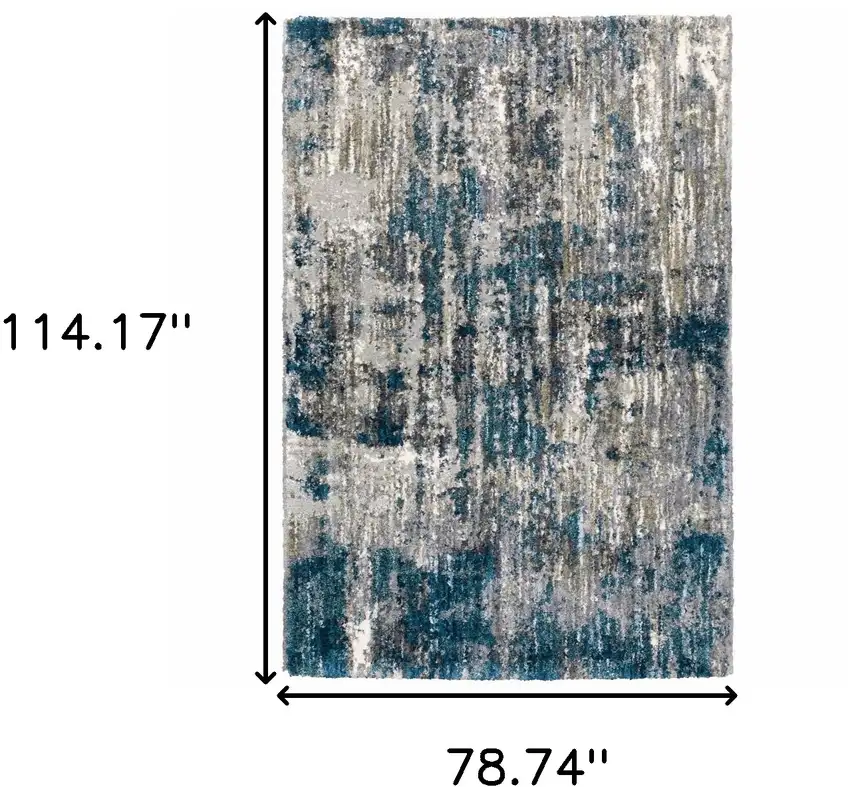 Grey and Blue Grey Skies Area Rug Photo 6