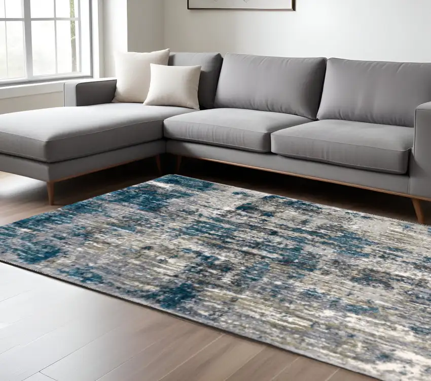 Grey And Blue Grey Skies Area Rug Photo 1