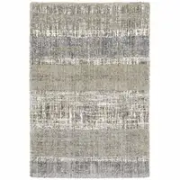 Photo of Grey and Ivory Abstract Lines Area Rug