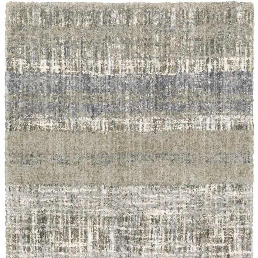 Grey and Ivory Abstract Lines  Area Rug Photo 5