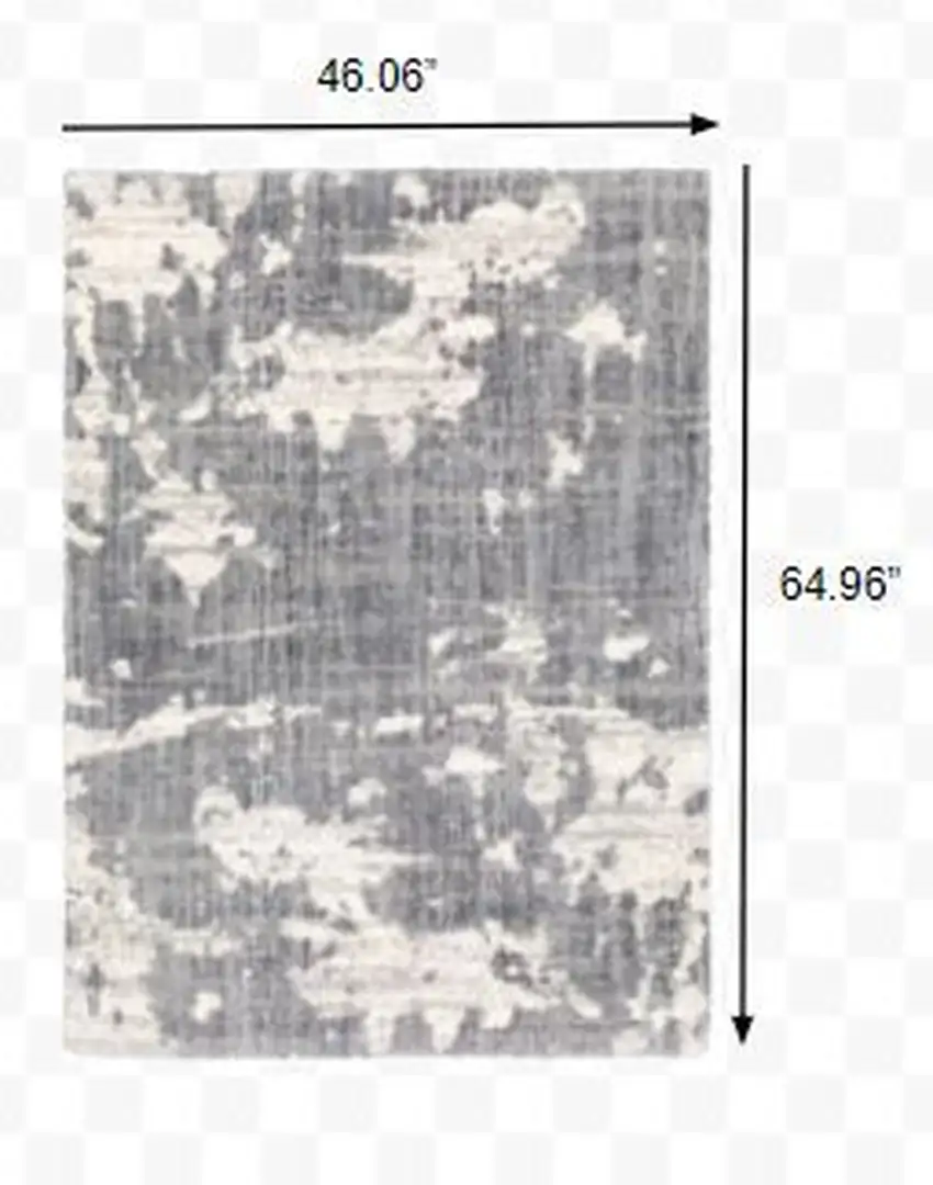 Grey and Ivory Grey Matter  Area Rug Photo 4