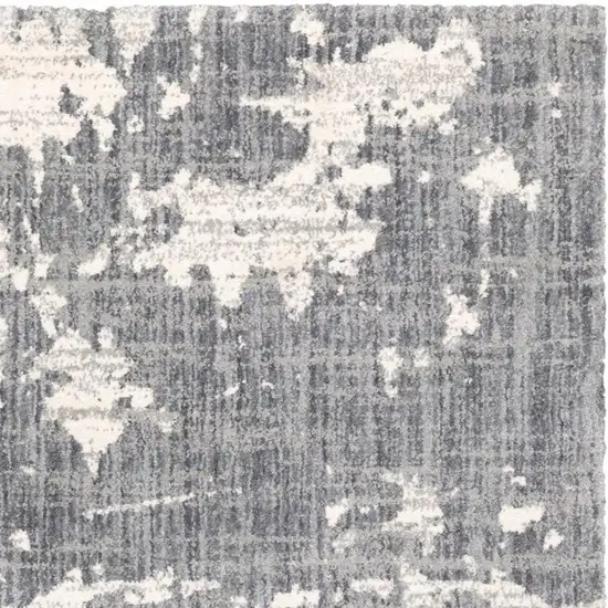 Grey And Ivory Grey Matter Area Rug Photo 5