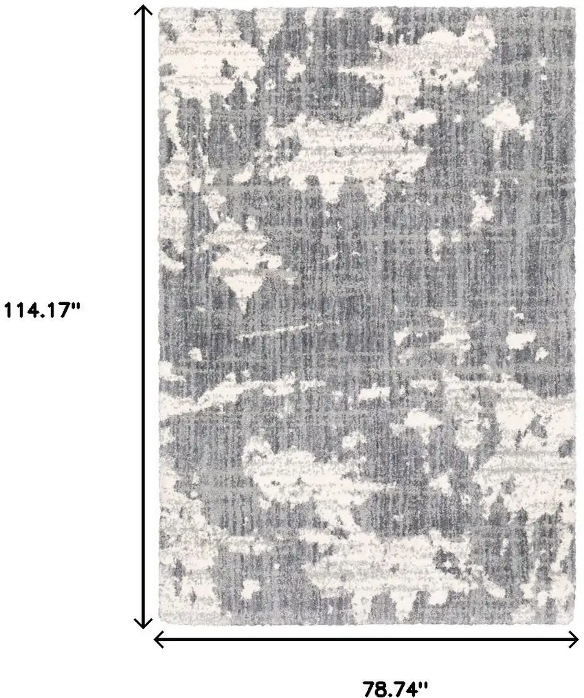 Grey And Ivory Grey Matter Area Rug Photo 3