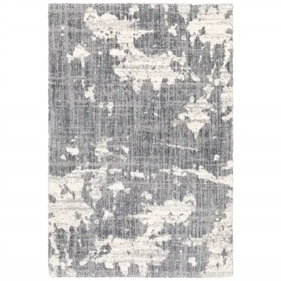 Grey And Ivory Grey Matter Area Rug Photo 5