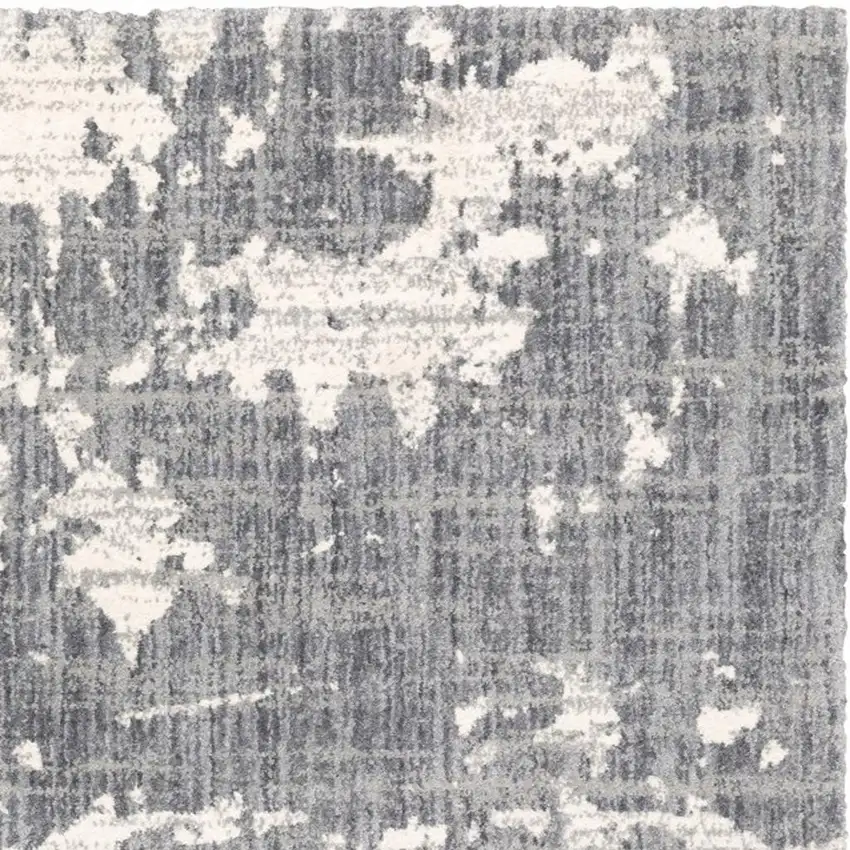 Grey And Ivory Grey Matter Area Rug Photo 5