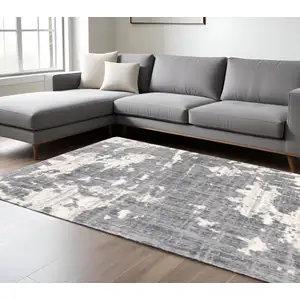 Photo of Grey and Ivory Grey Matter  Area Rug