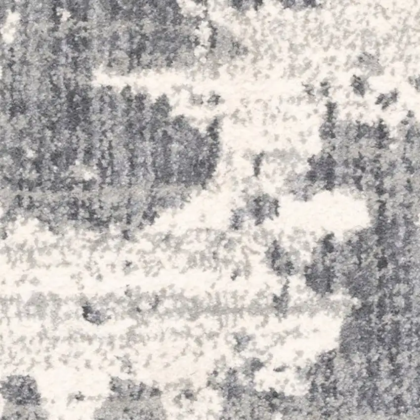 2' X 8' Grey And Ivory Grey Matter Runner Rug Photo 4