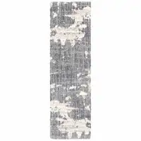 Photo of Grey and Ivory Grey Matter Runner Rug
