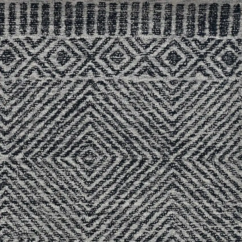 Grey or  Black Wool Rug Photo 2