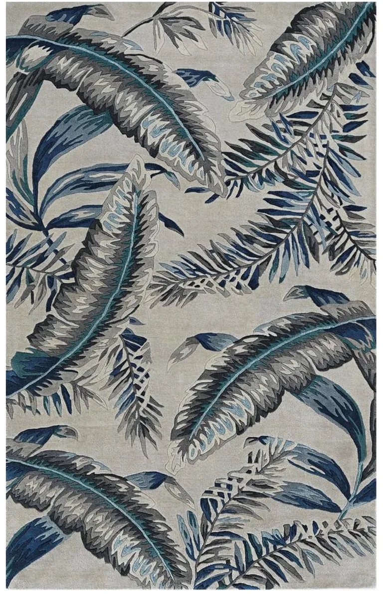 Grey or  Blue Wool Rug Photo 3