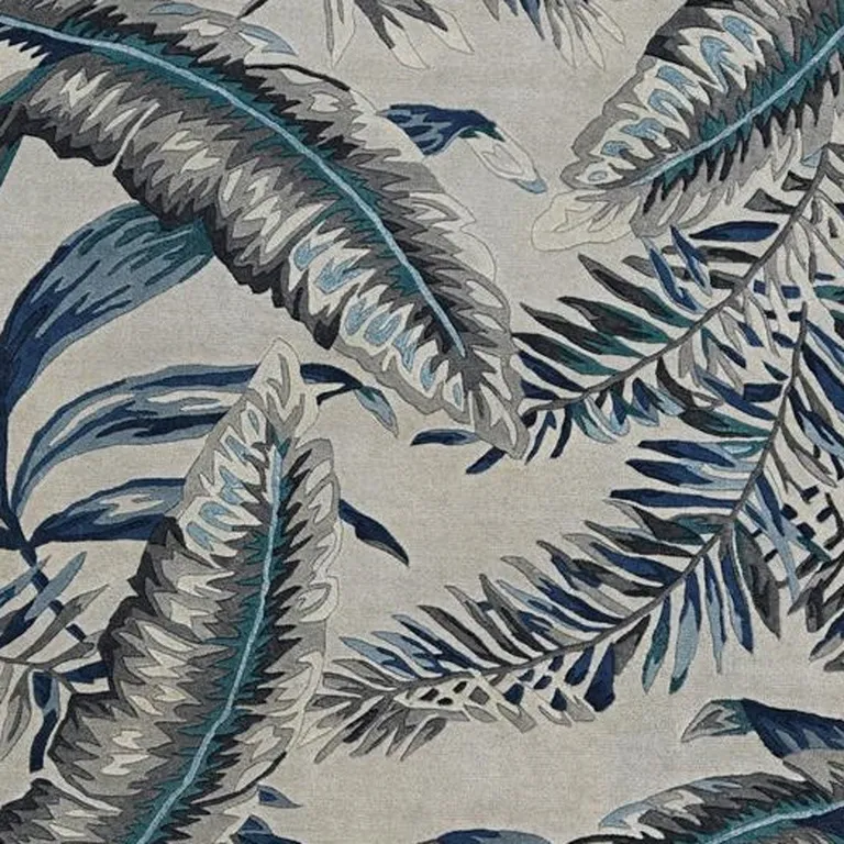 Grey or  Blue Wool Rug Photo 4