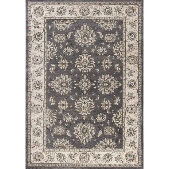 Grey Or Ivory Polypropylene Area Rug Photo 7