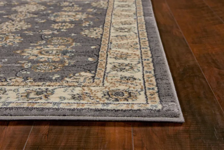 Grey or Ivory Polypropylene Area Rug Photo 5