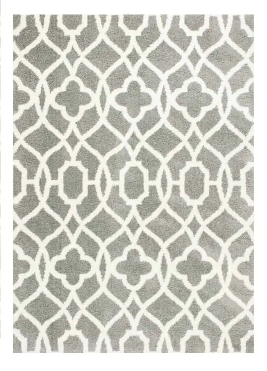 Grey Or Ivory Vintage Pattern Area Rug Photo 1