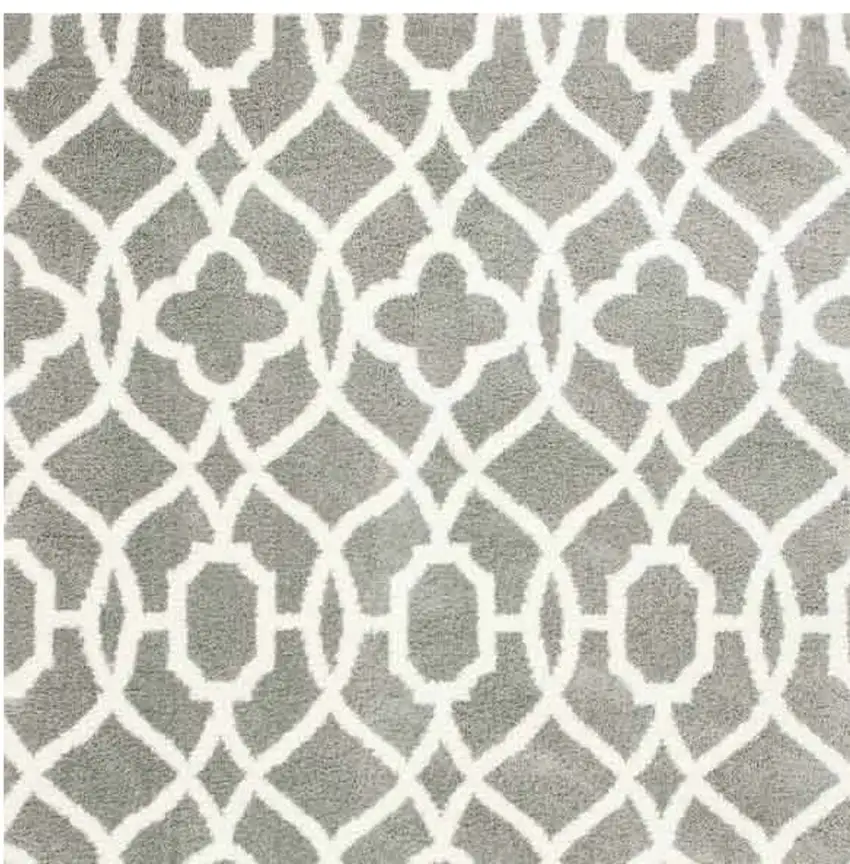 Grey Or Ivory Vintage Pattern Area Rug Photo 4