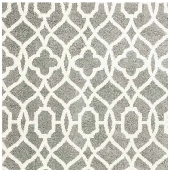 Grey Or Ivory Vintage Pattern Area Rug Photo 4