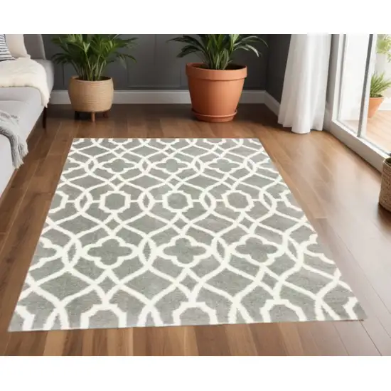 Grey Or Ivory Vintage Pattern Area Rug Photo 2