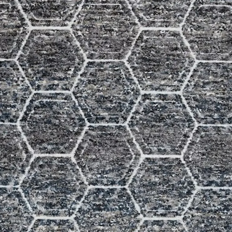 Grey or  Teal Polyester Rug Photo 3