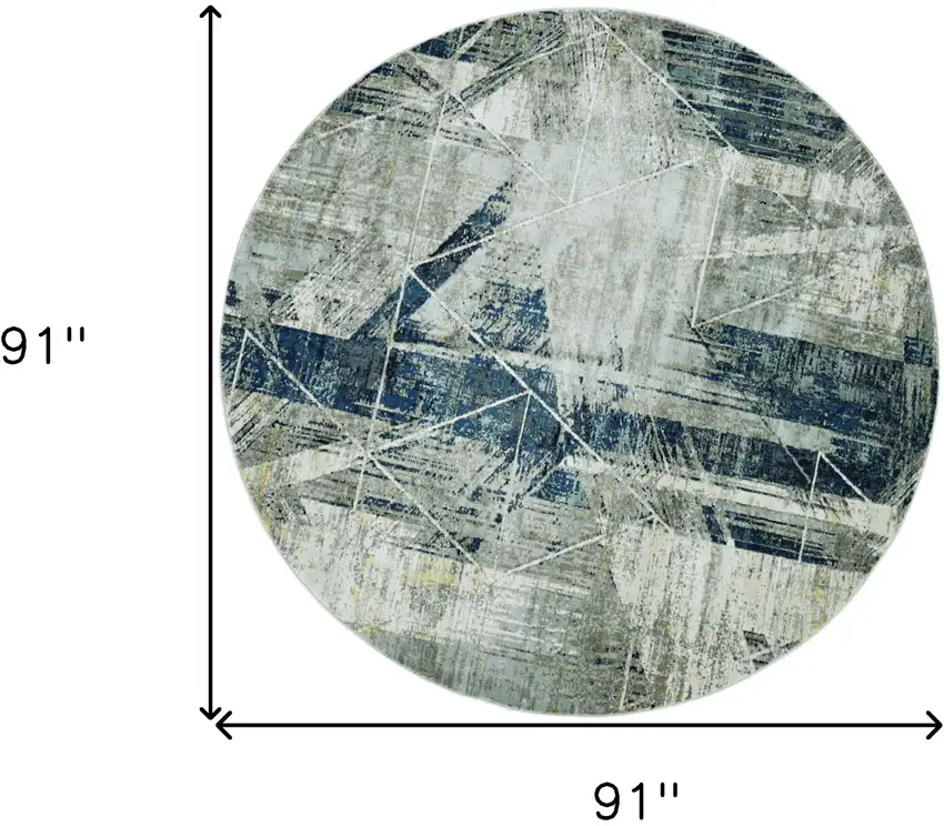 Greyor Blue Polyester or  Viscose Rug Photo 8
