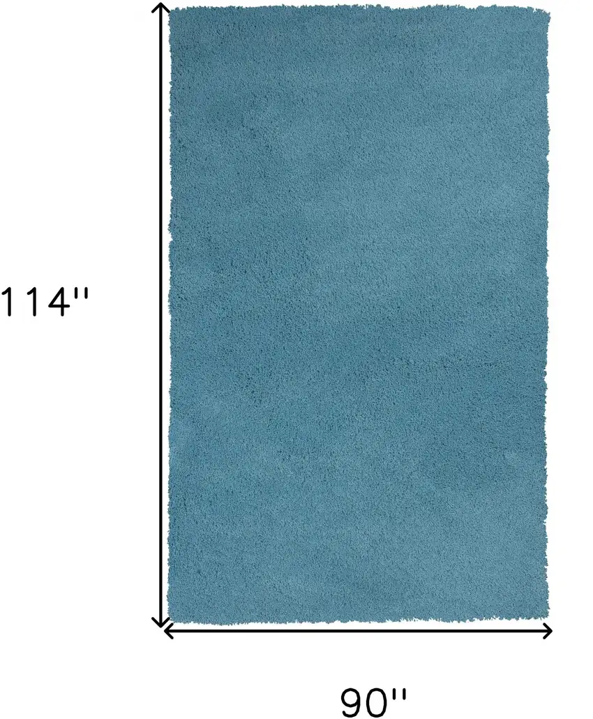 Highlighter Blue Indoor Shag Rug Photo 6