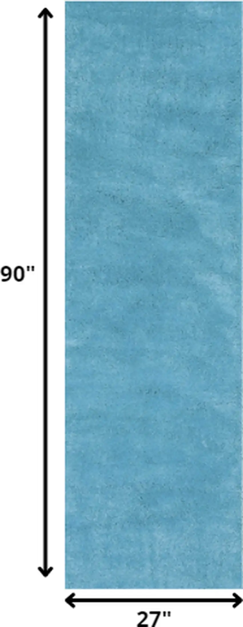 Highlighter Blue Indoor Shag Runner Rug Photo 2