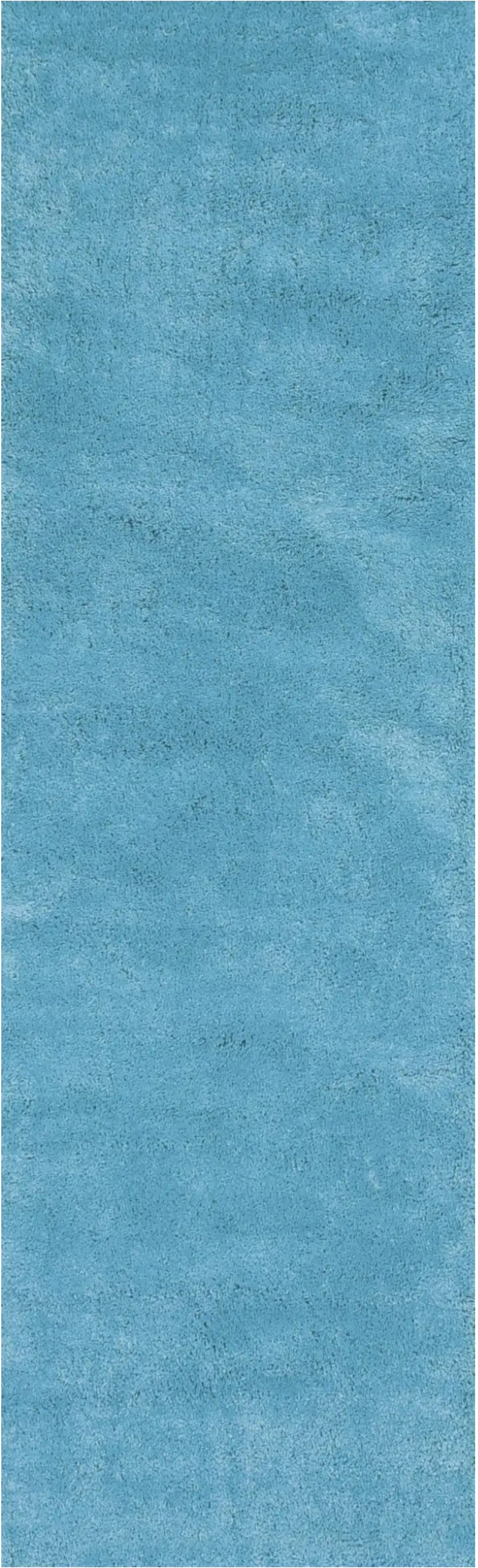8' Blue Hand Woven Runner Rug Photo 2