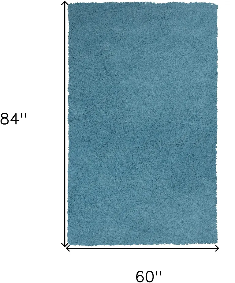 Highlighter Blue Plain Indoor Area Rug Photo 5